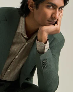 Abito monochrome in cashmere e lino