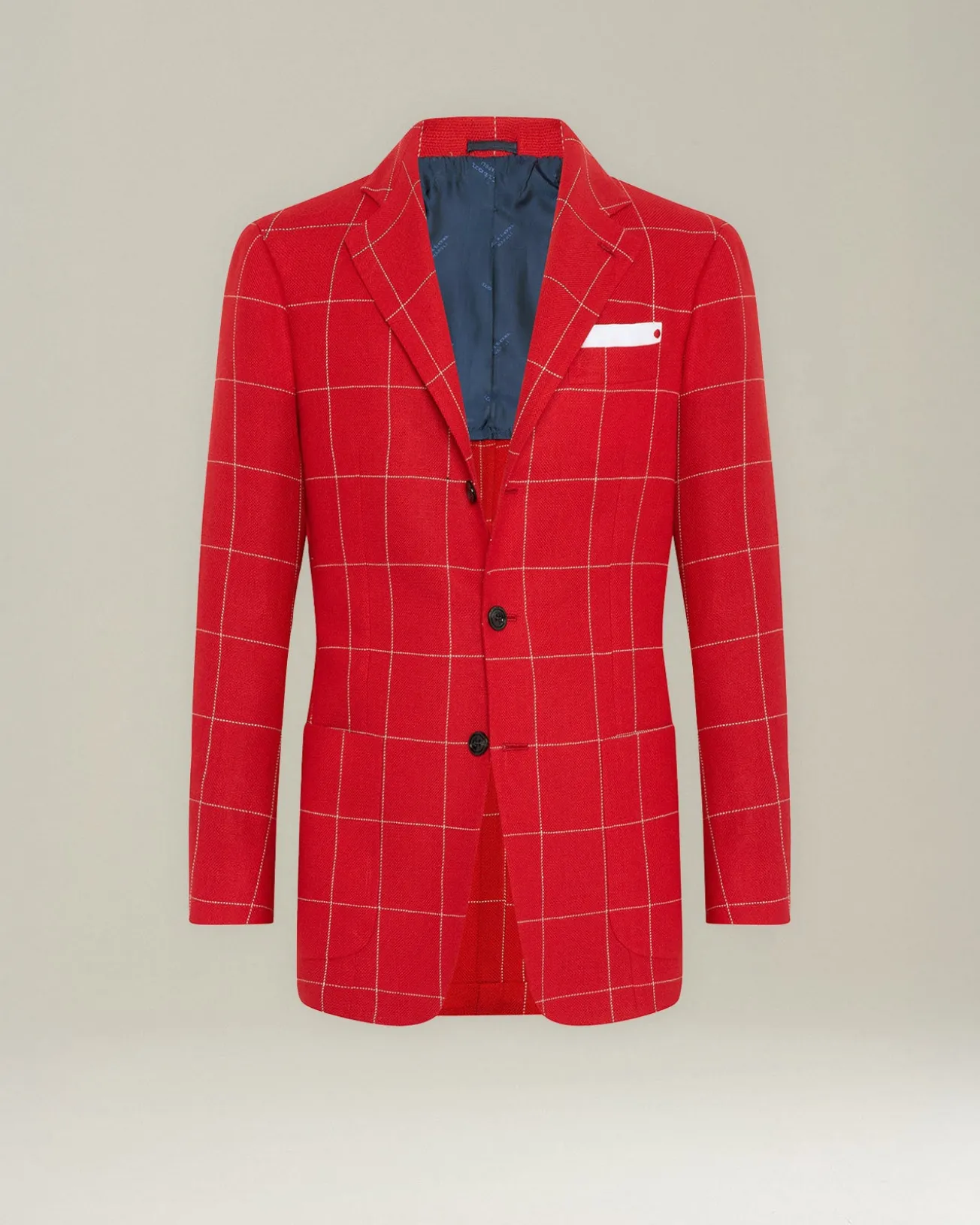 Blazer A Quadri In Cashmere Blend