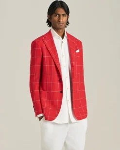 Blazer A Quadri In Cashmere Blend