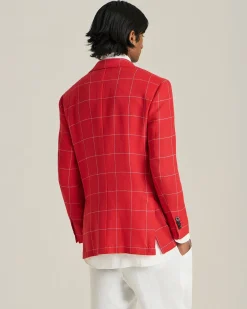 Blazer A Quadri In Cashmere Blend