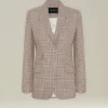 Blazer donna Sartoriale beige in blend di lana vergine
