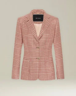 Blazer donna Sartoriale rosa in Seta e Cashmere