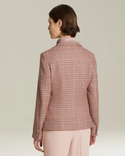 Blazer donna Sartoriale rosa in Seta e Cashmere