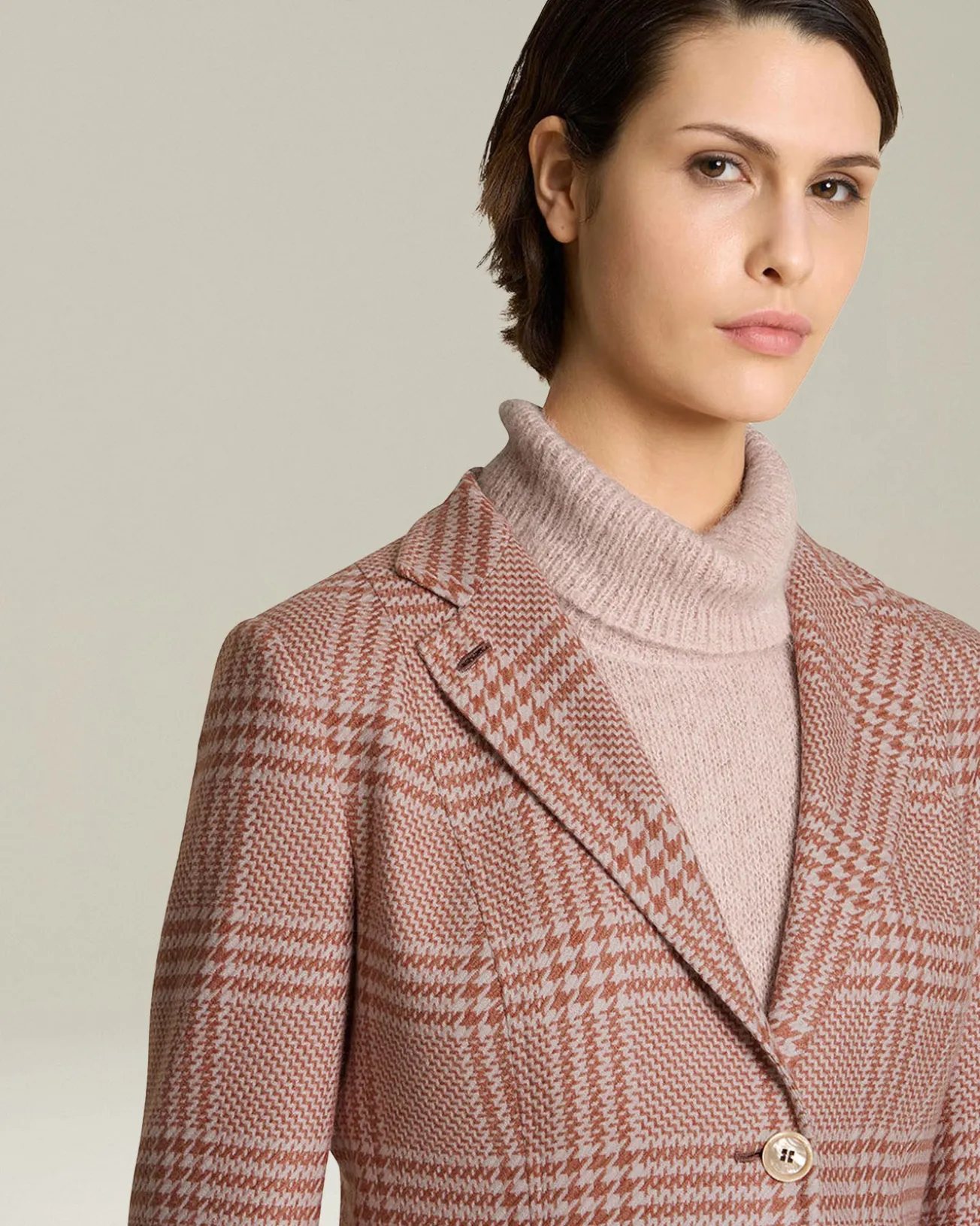 Blazer donna Sartoriale rosa in Seta e Cashmere
