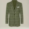 BLAZER IN MISTO CASHMERE A QUADRI