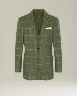 BLAZER IN MISTO CASHMERE A QUADRI
