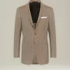 BLAZER IN MISTO CASHMERE CON MOTIVO A SPINA DI PESCE