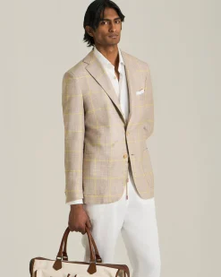 BLAZER IN MISTO CASHMERE A QUADRI