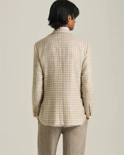 BLAZER IN MISTO CASHMERE CON MICRO-CHECK