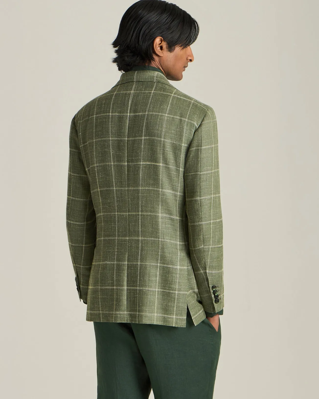 BLAZER IN MISTO CASHMERE A QUADRI