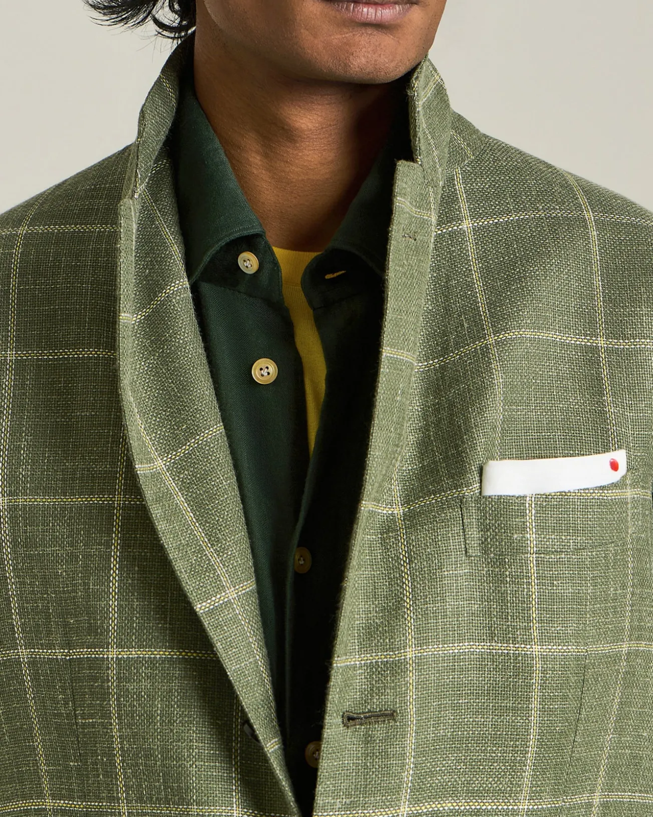 BLAZER IN MISTO CASHMERE A QUADRI