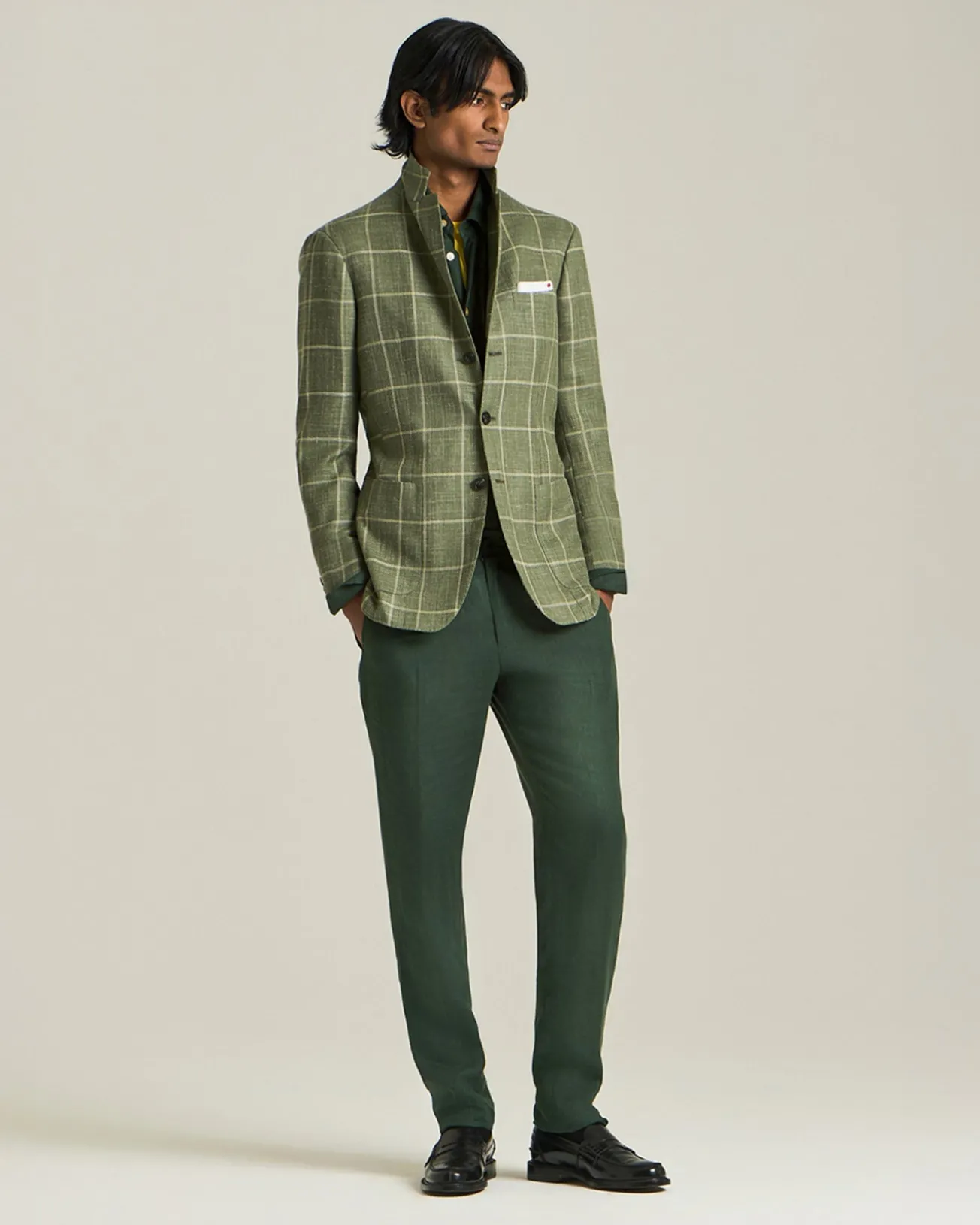 BLAZER IN MISTO CASHMERE A QUADRI