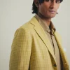 Blazer pied de poule in cashmere blend