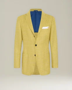 Blazer pied de poule in cashmere blend