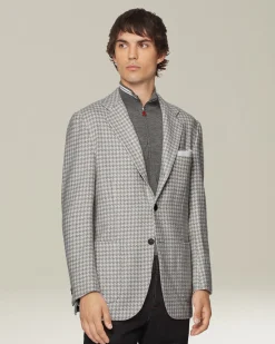 Blazer Pied de Poule in Cashmere