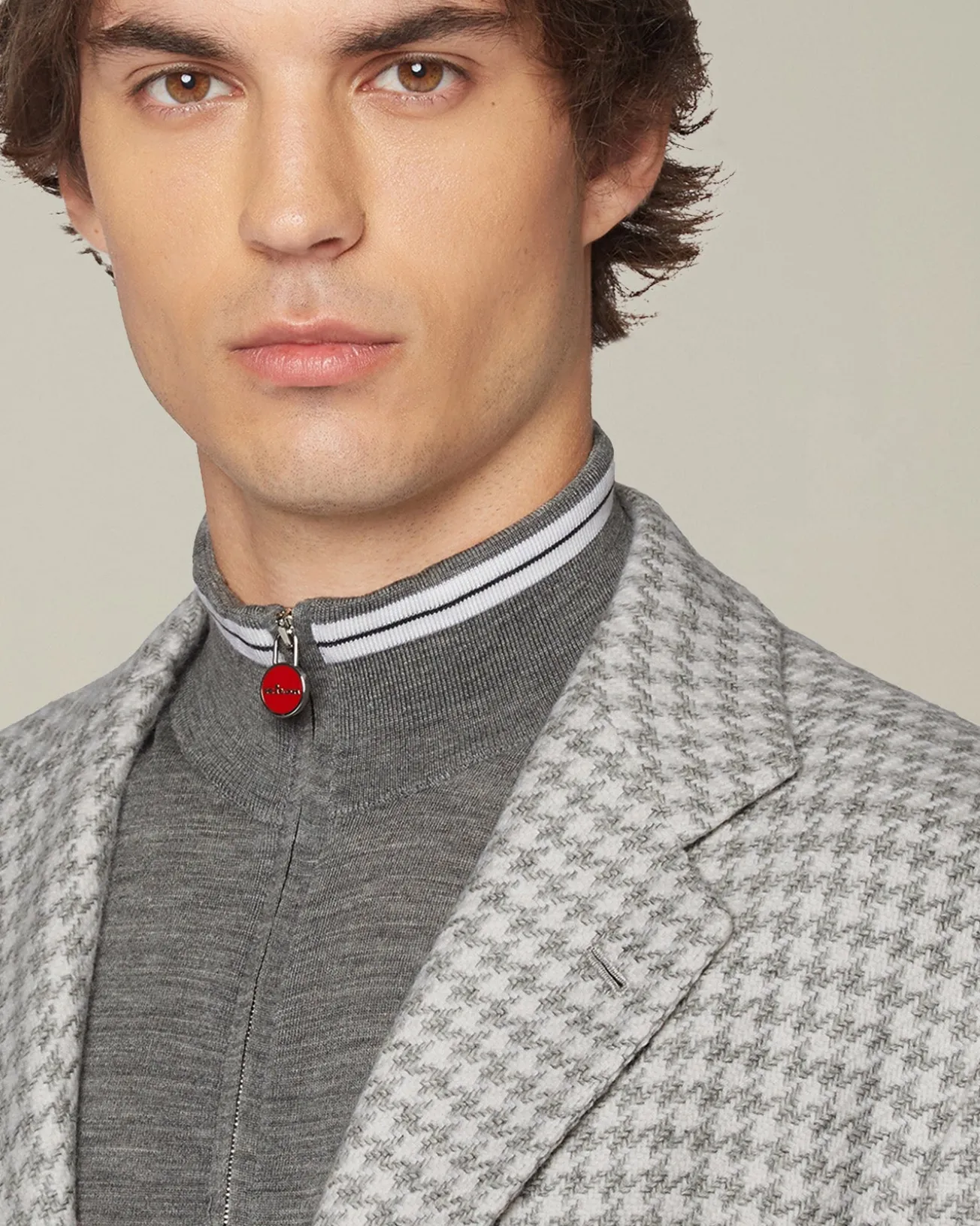 Blazer Pied de Poule in Cashmere