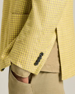 Blazer pied de poule in cashmere blend