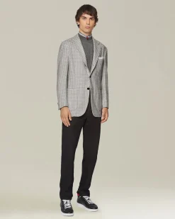 Blazer Pied de Poule in Cashmere