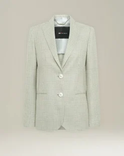 Blazer Principe Di Galles In Blend Di Seta