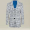 Blazer sartoriale uomo Principe di Galles cashmere blend