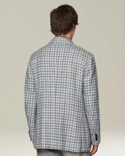 Blazer sartoriale uomo Principe di Galles cashmere blend