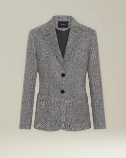 Blazer Spigato Donna in Cashmere