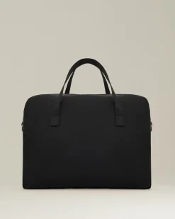 Borsa da lavoro in pelle e tessuto tecnico