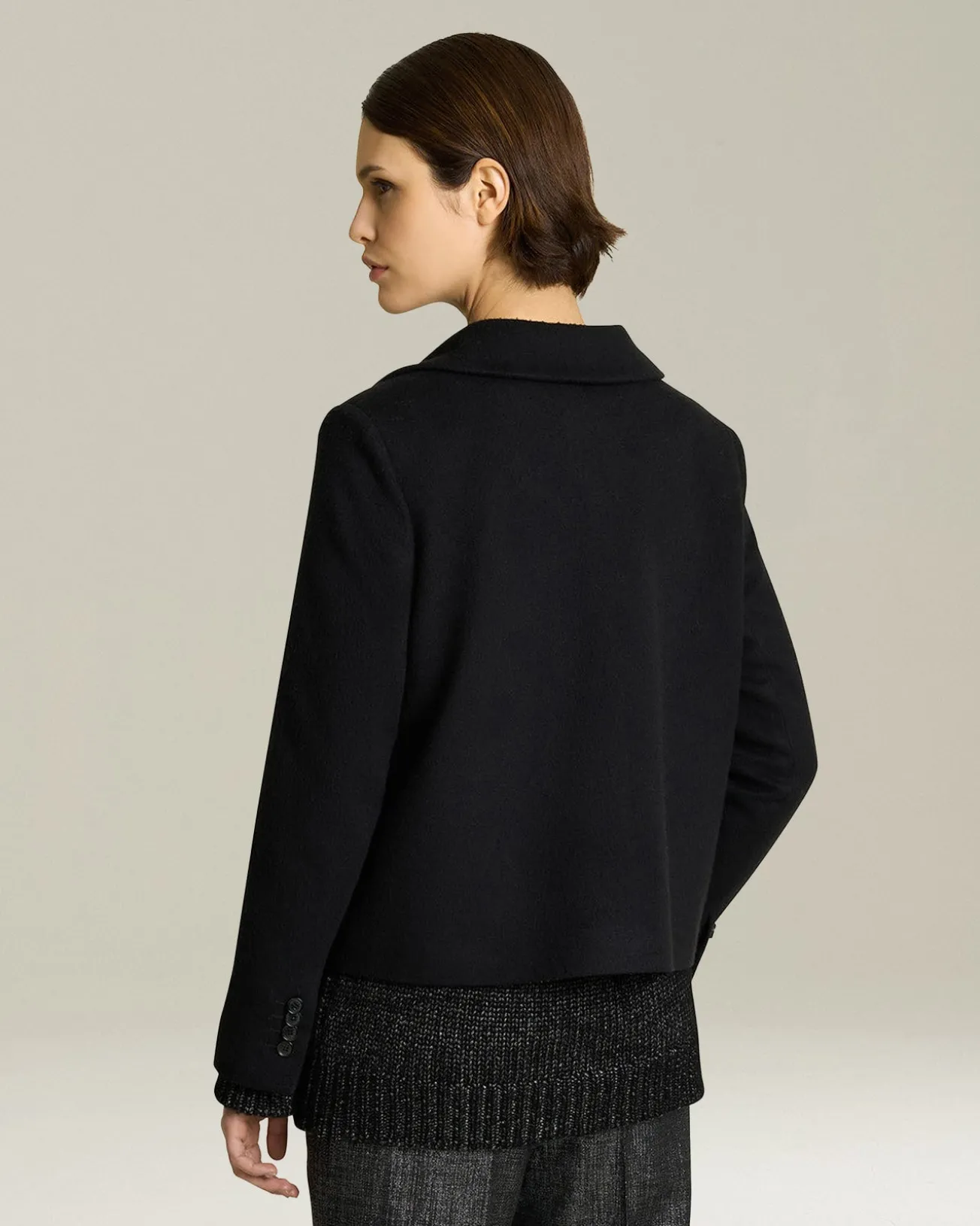 Caban Donna in Cashmere Monochrome