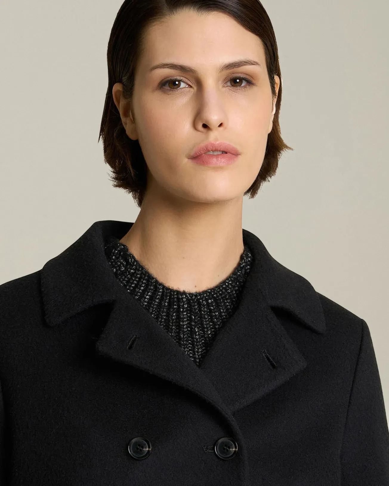 Caban Donna in Cashmere Monochrome