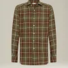 Camicia A Quadri In Lino