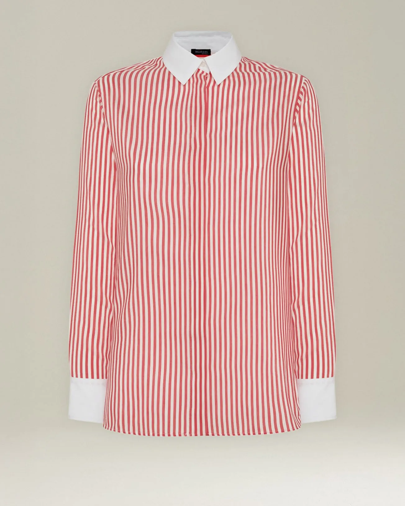 Camicia Donna Righe Cotone e Seta
