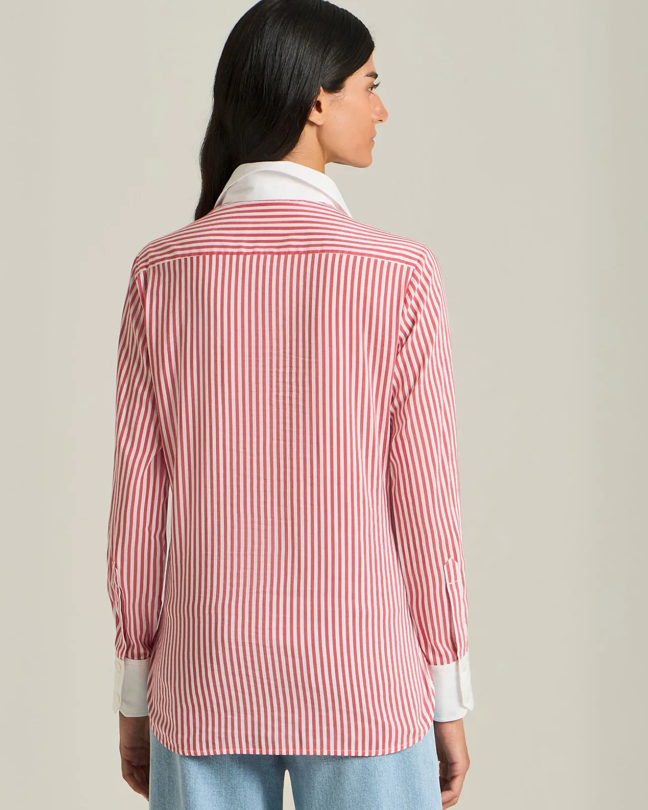 Camicia Donna Righe Cotone e Seta