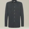 Camicia in Flanella Monochrome grigia scura
