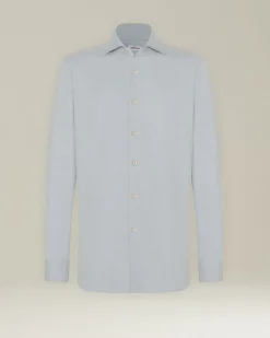 Camicia in Flanella Monochrome celeste chiaro