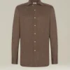 Camicia in Flanella Monochrome marrone