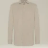 Camicia in Flanella Monochrome color sabbia