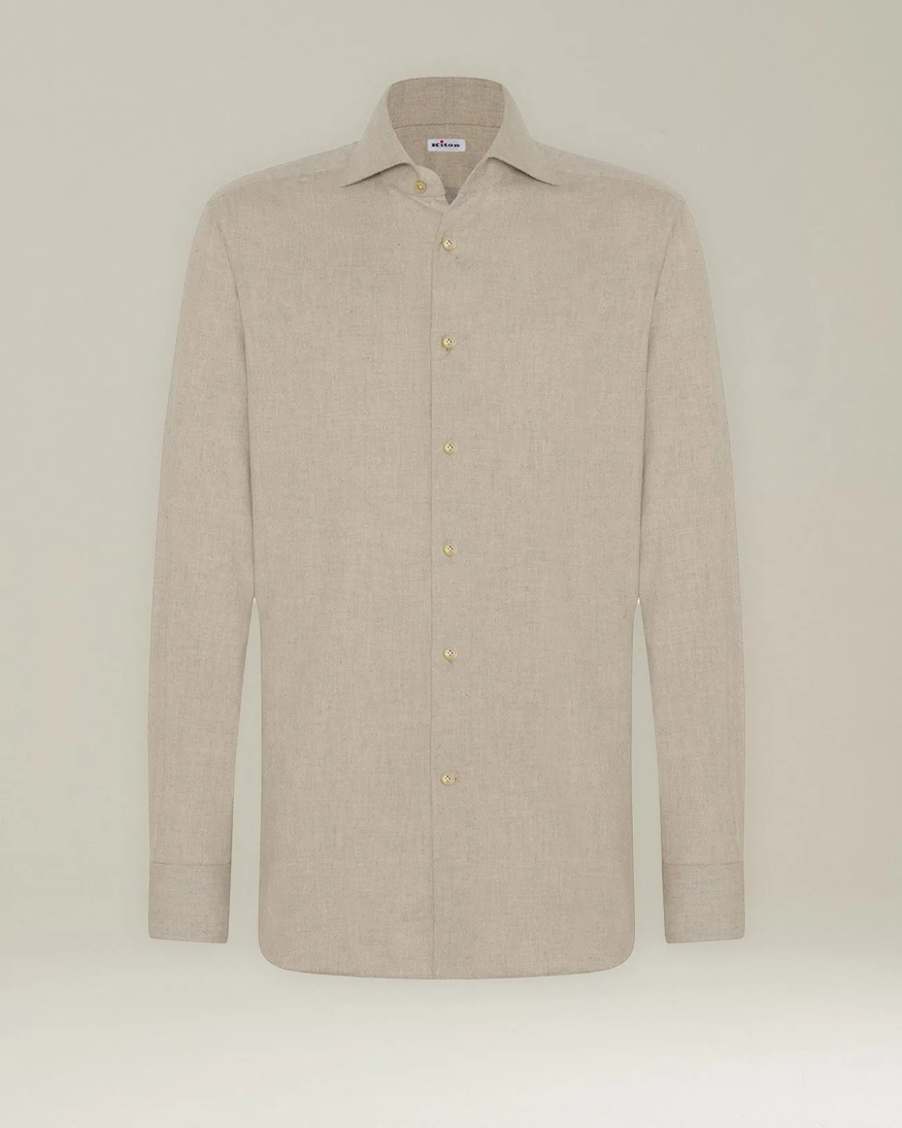Camicia in Flanella Monochrome color sabbia