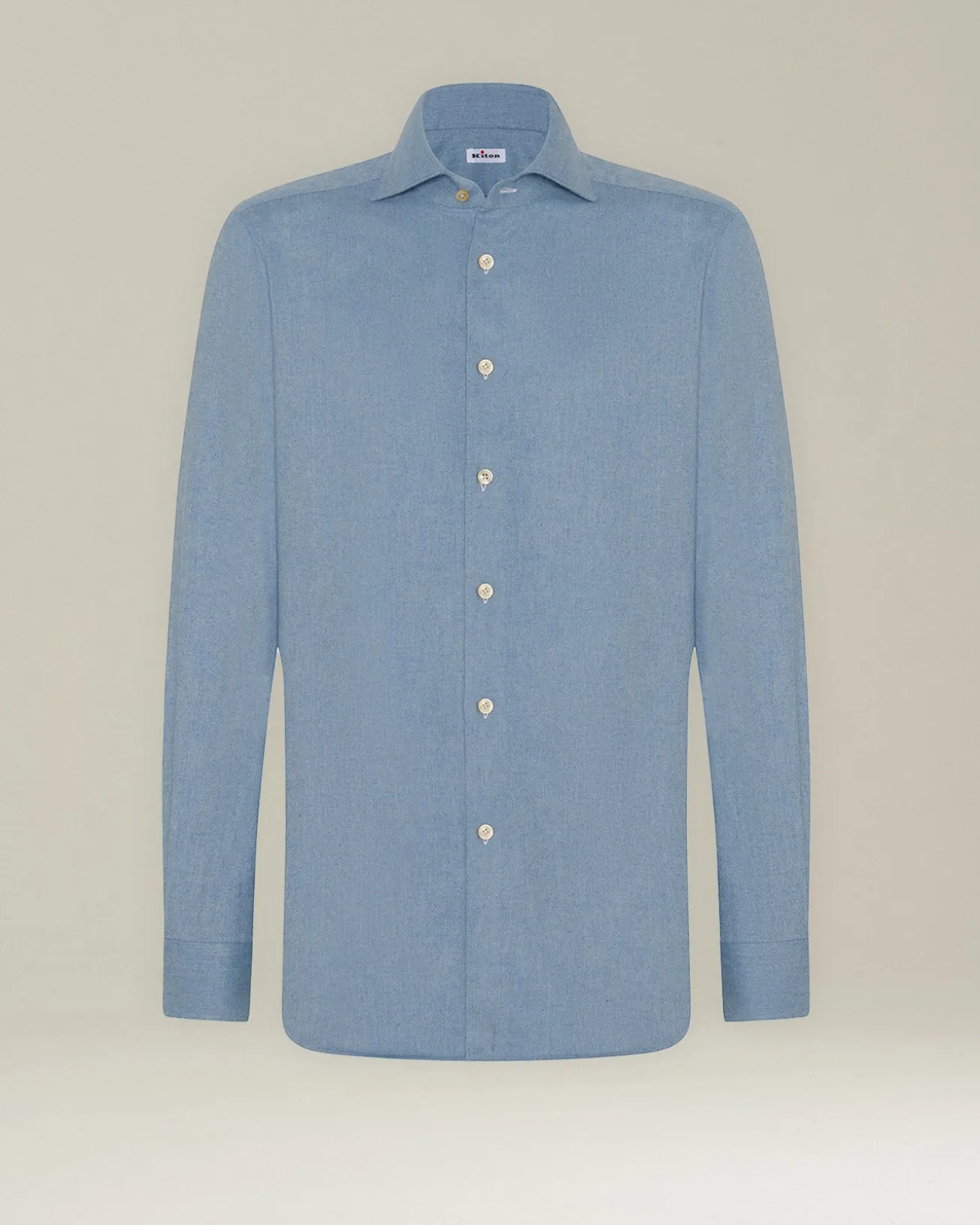 Camicia in Flanella Monochrome color denim