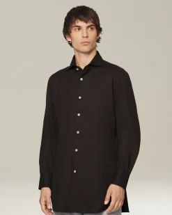 Camicia in Flanella Monochrome nera
