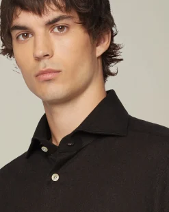 Camicia in Flanella Monochrome nera