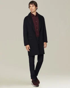 Camicia in Flanella Monochrome bourdeaux