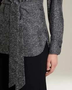 Camicia in Seta Lamé con Sciarpina