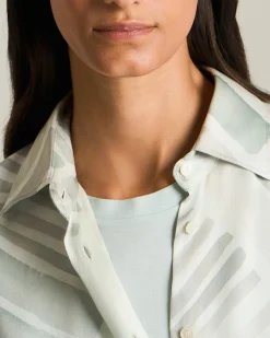 Camicia Oversize Ethnic Brush in Seta