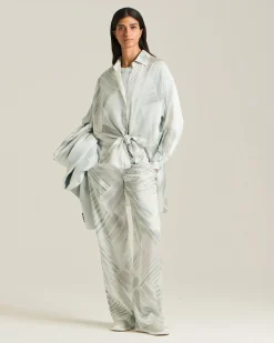 Camicia Oversize Ethnic Brush in Seta