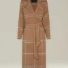 Cappotto a Quadri cammello in Cashmere pregiato
