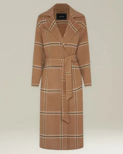 Cappotto a Quadri cammello in Cashmere pregiato
