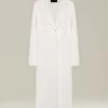 Cappotto donna lungo in Cashmere panna