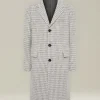 Cappotto uomo lungo Pied de Poule in Cashmere blend