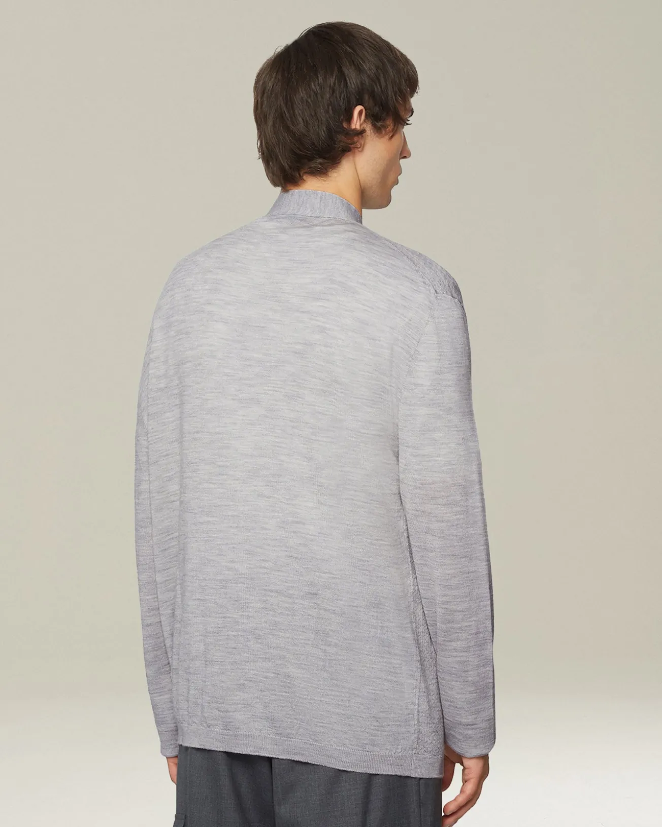 Cardigan In Blend Di Lana E Seta