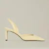 Décolleté Slingback In Pelle Scamosciata